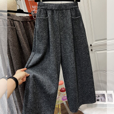 批发九分羊毛毛呢气球裤女秋冬款超好看松弛感慵懒休闲宽松阔腿梧桐裤