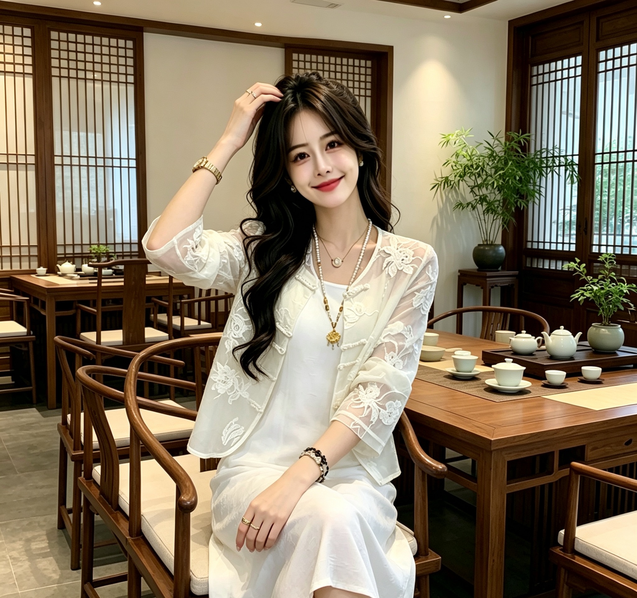 새로운 중식 국풍 자수 단추 재킷 여성 의류 새로운 여름 작은 키 슬림해 보이는 외국 가스 자외선 차단 오픈 가디건 맨위