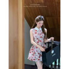 批发杨小卷 3/3 10:00 上新首发享85折油画少女千金风无袖<b class='q'>连衣裙</b>