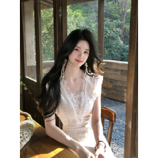 批发【4.7 10:00am上新】【叙夏】蕾丝+抹胸两件套