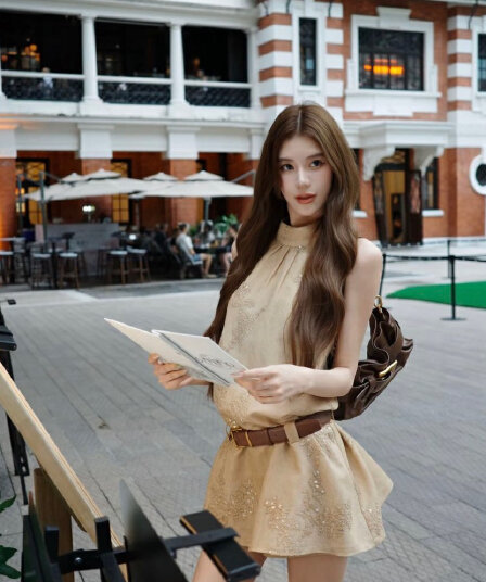 와우 현재 20 아마 품격 올인원 행침 목 조끼 여성 드레스 여름 슬림해 보이는 민소매 드레스