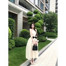 批发Lattitude/杨小鹭 ROSÉ同款超柔兰精天丝大摆连衣裙