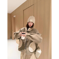 批发小君君布兰妮10/7新顶奢苏丽/进口苏丽羊毛拼接双面尼大衣