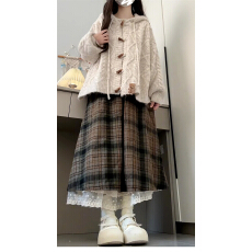 批发牛角扣连帽毛衣外套女秋冬季2025新款爆款慵懒高级感针织开衫<b class='q'>上衣</b>