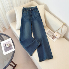 批发2026潮流超火牛仔裤女春秋新款直筒长裤版型好韩版宽松休闲阔腿裤