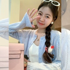 批发软糖女孩 小个子镂空短款针织开衫女早春通勤百搭薄款上衣