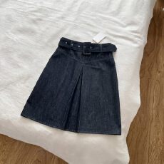 批发美式<b class='q'>复古</b>气质辣妹牛仔半身裙女夏季显瘦开叉设计感高腰A字包臀裙