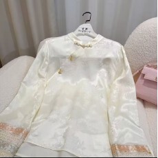 批发2026春秋装新中式百搭气质桑蚕丝长袖上衣圆领国风斜襟打底小衫