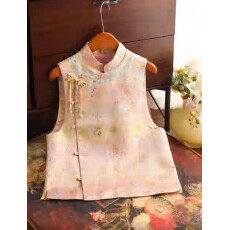 批发《多禧-马甲》非遗宋锦五重纬桑蚕丝马夹新中式国风真丝上衣