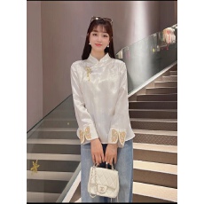 批发秀秀定制福气叠加2026年早春醋酸气质时尚显瘦衬衣