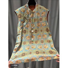 批发【宝相花】<b class='q'>马甲</b>夏季休闲圆领提花新中式百搭时尚显瘦新款