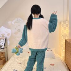 批发冬季新款<b class='q'>睡衣</b><b class='q'>女</b>舒棉绒少<b class='q'>女</b>卡通休闲甜美家居服套装260克