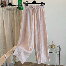 批发实拍复古新款莱赛尔亚麻显瘦<b class='q'>哈伦裤</b>松紧腰休闲裤百搭宽松文艺长裤