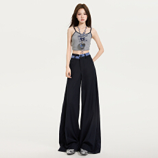 韩系温柔风2026夏装薄款拼接撞色小众设计女装百搭高级感气质单品