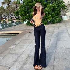 抖音爆款夏日椰林｜复古原牛喇叭裤｜弹力显瘦休闲款 常规 & 加长