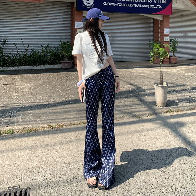 됐어. 개체 높은 품질 부드러운 스타일 3 차원 그리드 링 질감 일상 좋은 착용 슬림해 보이는 캐주얼 부츠컷 바지