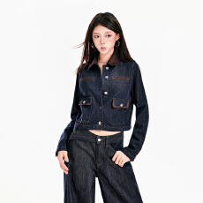 批发得物高品质 美式复古短款宽松牛仔外套女上新<b class='q'>百搭</b>休闲外套