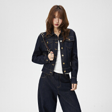 批发韩国东大门女装美式复古水洗牛仔外套女秋<b class='q'>冬</b>短款显瘦百搭牛仔夹克