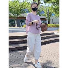 批发女装<b class='q'>套装</b>轻奢高级感女人味气质薄款衬衫阔腿显瘦休闲哈伦裤两件套