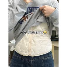 批发校服神器<b class='q'>卫衣</b>内搭羽绒棉保暖背心女加绒东北哈尔滨穿搭羊羔绒马甲