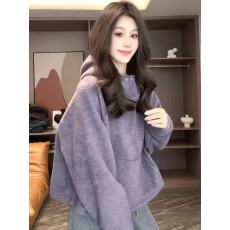 批发连帽加绒加厚<b class='q'>卫衣</b>女新款2025爆款时尚洋气宽松独特超好看上衣冬季