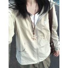 批发户外轻薄防晒衣女款<b class='q'>夏季</b>宽松透气凉感防晒服连帽薄款运动防晒外套