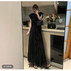 批发波点半身裙女2026春夏高腰气质显瘦垂感松紧大摆<b class='q'>百搭</b>长款半身裙女