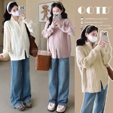 批发实拍现现~<b class='q'>孕妇装</b>秋装套装时尚款新款<b class='q'>孕妇</b><b class='q'>上衣</b>中长款洋气宽松长袖
