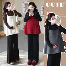 批发实拍现现~<b class='q'>孕妇</b><b class='q'>秋装</b>2025新款春秋款时尚洋气宽松秋季<b class='q'>上衣</b>+裤子套装