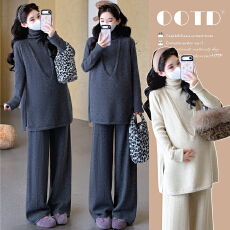 批发实拍现现~孕妇<b class='q'>秋冬</b><b class='q'>装</b>套<b class='q'>装</b>时尚款上衣<b class='q'>中长款</b>洋气慵懒宽松三件套