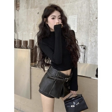 批发秋季穿搭一整套大码胖mm短款露背<b class='q'>T</b><b class='q'>恤</b>上衣短裙<b class='q'>裤</b>甜酷风辣妹套<b class='q'>装</b>女