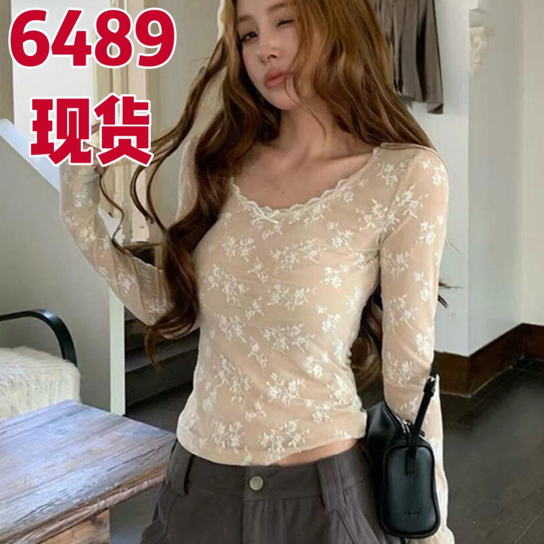 순수한 욕망 바람 레이스 레이스 긴팔 셔츠 여성 가을 겨울철 다용도 몸매 가꾸기 슬림해 보이는 핫걸 기본 셔츠 인사이드 잡아라. 의류