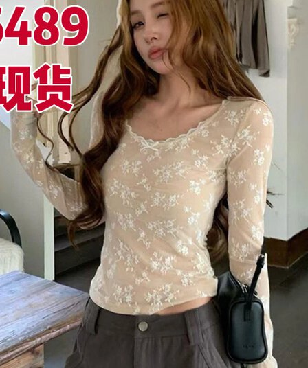 순수한 욕망 바람 레이스 레이스 긴팔 셔츠 여성 가을 겨울철 다용도 몸매 가꾸기 슬림해 보이는 핫걸 기본 셔츠 인사이드 잡아라. 의류