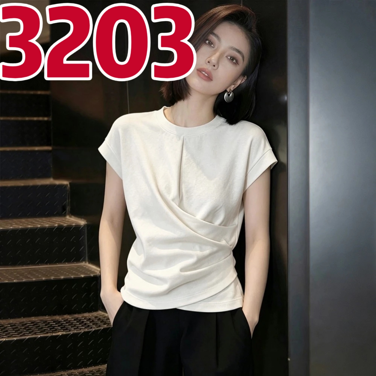 여름 새로운 디자인 센스 패션 외국 가스 반팔 티셔츠 여성 빅 사이즈 라운드 넥 루즈핏 캐주얼 다용도 연령 감소 맨위