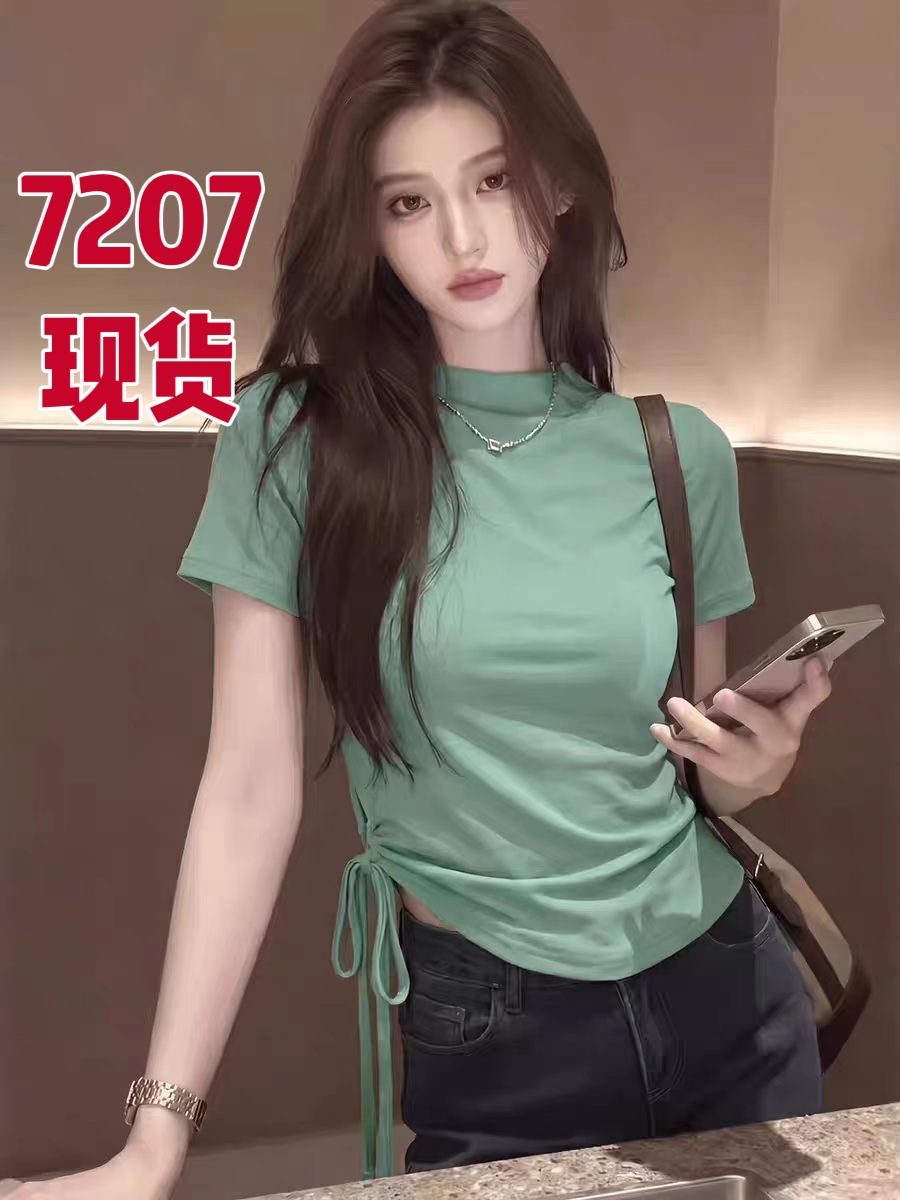 반팔 티셔츠 여성 여름 2026 새로운 로드 중 맨위