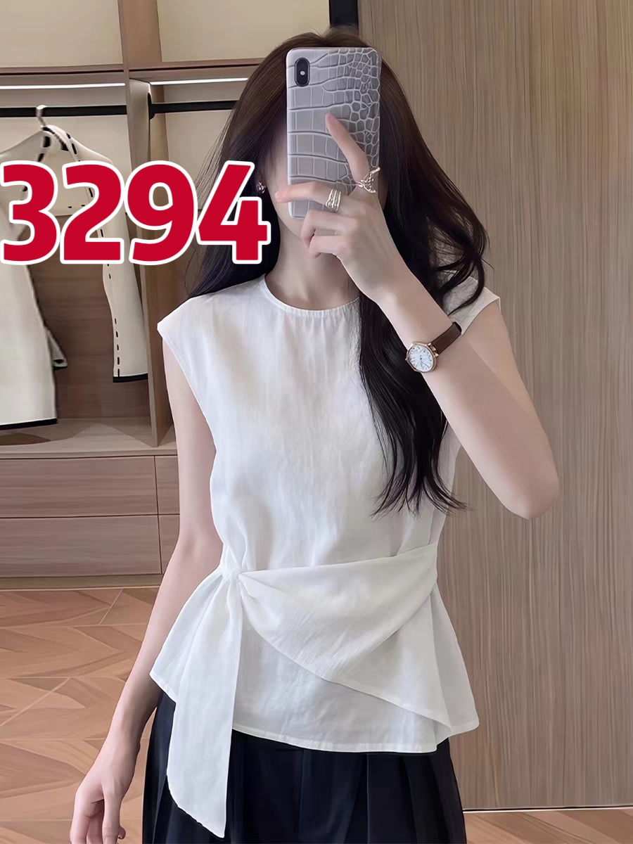 화이트 민소매 여성 셔츠 2026 년 여름 새로운 맨위