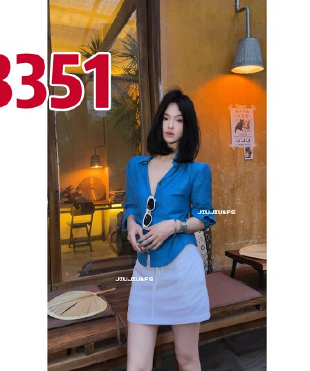 여성 셔츠 여름 허리 수축 슬림해 보이는 작은 대중 디자인 센스 품격 한 여성