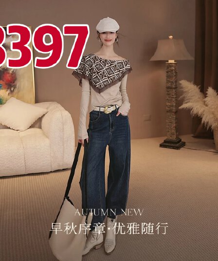 느슨함 센스 레트로 스타일 티셔츠 작은 대중 디자인 프린트 숄 패치워크 비대칭