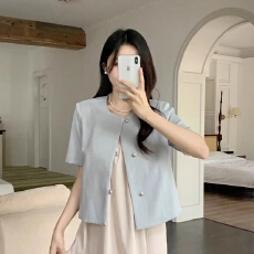 批发<b class='q'>大码</b>小香风装夏新款套裙胖MM吊带长款连衣裙百搭西装外套两件套潮