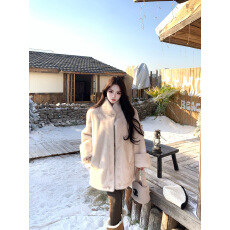 批发实拍实价 V领针织打底上衣名媛气质仿貂毛皮草外套<b class='q'>打底裤</b>套装