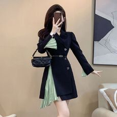 批发精致裙子法式显身材收腰紧身职业<b class='q'>西装</b>连衣裙女高级感