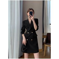 批发黑色西装<b class='q'>连衣裙</b>女高级感显瘦<b class='q'>职业</b>西服裙子气质高冷御姐风轻奢工装
