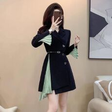 批发精致裙子法式显身材气质收腰<b class='q'>职业</b>西装<b class='q'>连衣裙</b>女高级感