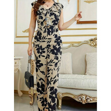 批发跨境<b class='q'>欧美</b>女装新款印花<b class='q'>连体裤</b>时尚花卉印花女装无袖V领洋气<b class='q'>连体裤</b>