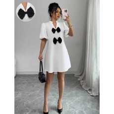 批发重工钉珠蝴蝶结俏皮可爱小短裙礼服<b class='q'>连衣裙</b>女装