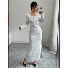 批发新款收腰显瘦遮肉气质名媛两件套<b class='q'>连衣裙</b>