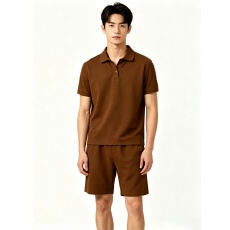 批发2026 年夏季亚马逊欧美女装休闲运动短款 Polo 短袖短裤两件套
