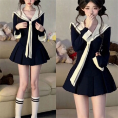 批发独特绝美小套<b class='q'>装</b>韩系高级感穿搭小个子时尚两件套裙春<b class='q'>装</b>搭配一整套