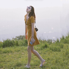 批发XZOXZO2025年夏季新款女装小众高级感小个子收腰显瘦<b class='q'>连衣裙</b>子薄款