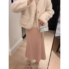 批发法式气质羊毛针织鱼尾半身裙女秋<b class='q'>冬</b>中长款高腰显瘦包臀一步裙长裙